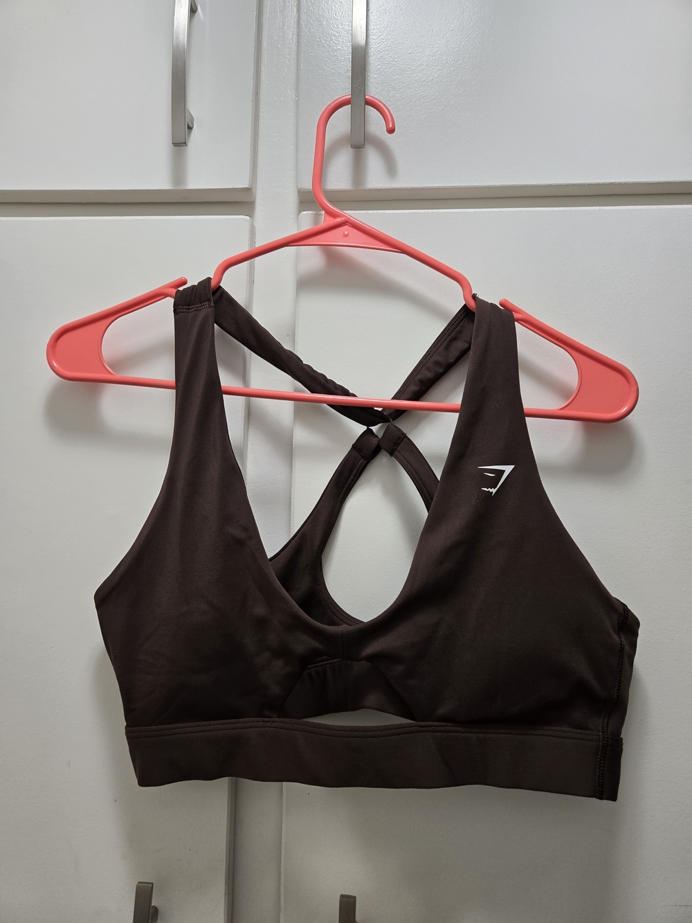 Gymshark Brown Cross-Back Sports Bra Size L